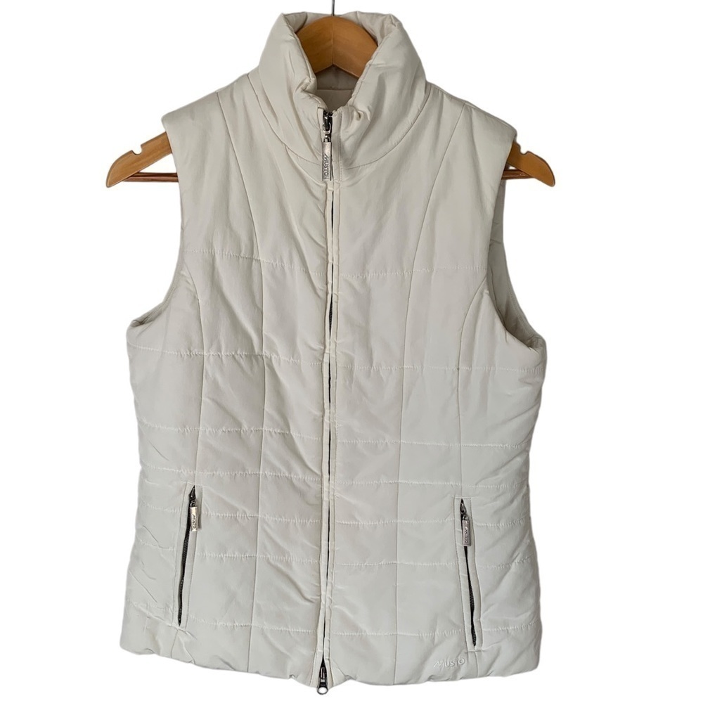 𝅺musto Puffer Vest White Women's US Size 6 Outdoor Equestrian Sailing British